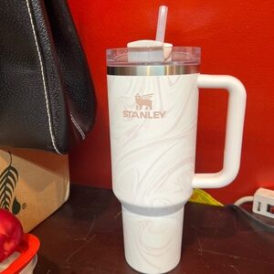 Stanley 40oz Pink Marble Tumbler Quencher